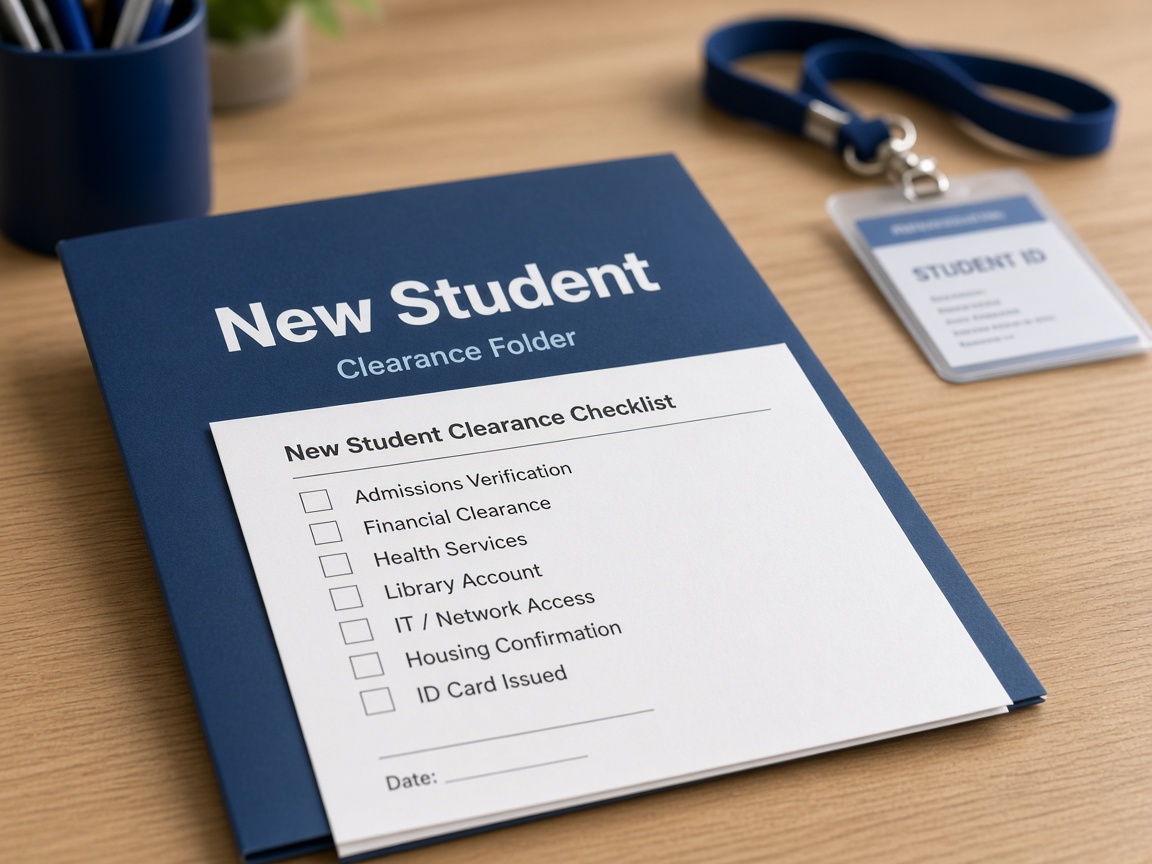 NEW STUDENT CLEARANCE