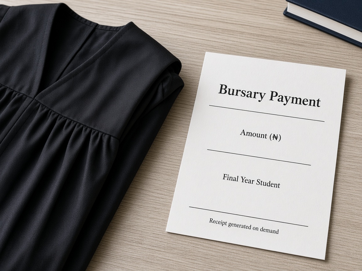 FINAL YEAR BURSARY PAYMENT